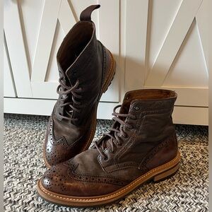 1901 Men’s Leather Wingtip Boots – Size 11M – Brown
